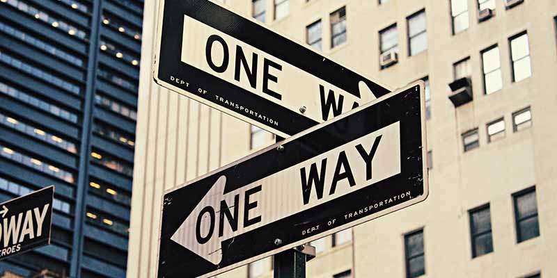 One way signs
